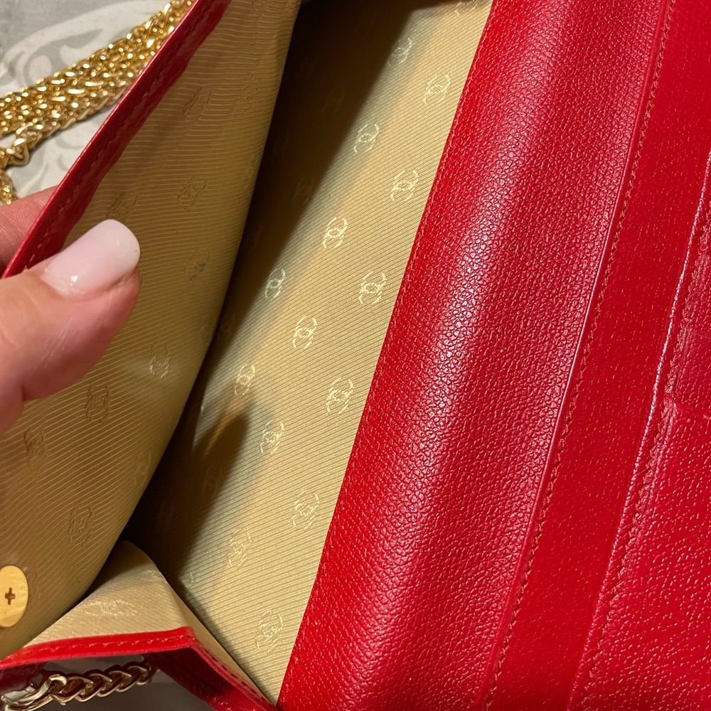 Authenticated Chanel Button Tab Wallet - image 6